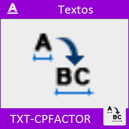 Copia de una entidad de texto el factor de escala de los textos al resto de textos seleccionados a continuación.