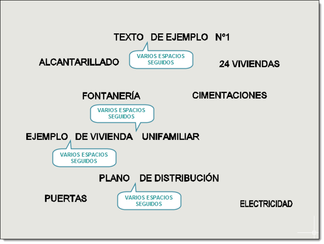 Borra espacios en blanco no necesarios de un texto.