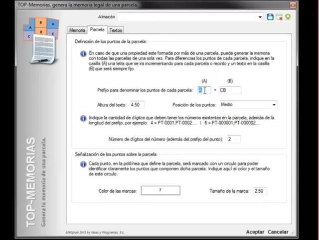 Genera la memoria de una o varias parcelas