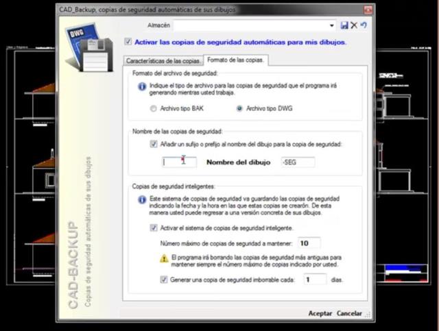 Crea copias de seguridad de sus dibujos.